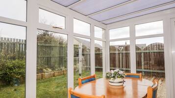 Cottage | Private kitchen | Fridge, microwave, stovetop, high chair