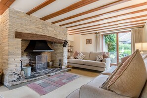 Cottage | Living room | TV, DVD player - West End Barn (Evesham)