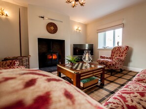 村舍 | 起居区 | 电视、DVD 播放器