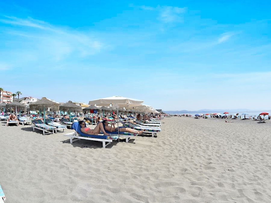 En la playa