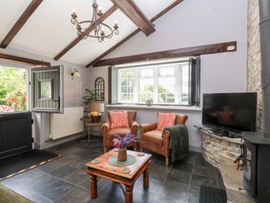 村舍 | 起居区 | 电视、DVD 播放器