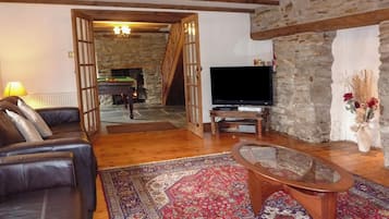 Cottage | Khu phòng khách | Lò sưởi, đầu đĩa DVD