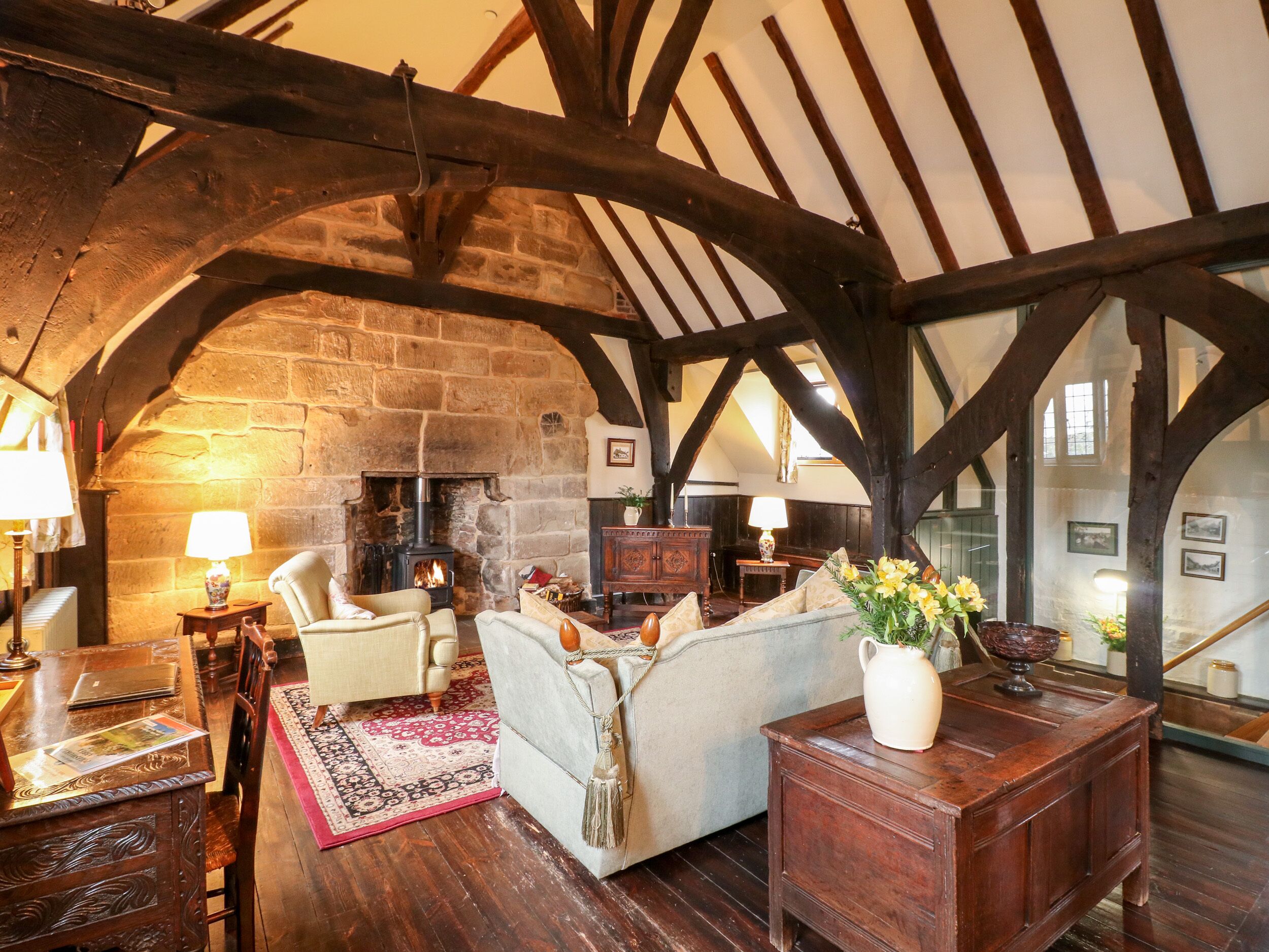 Cottage | Living area | TV, fireplace