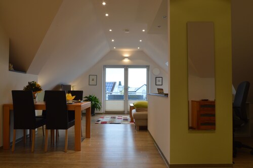 Attractive studio apartment w. Balcony in Memmelsdorf/Bamberg and e-bike storage room