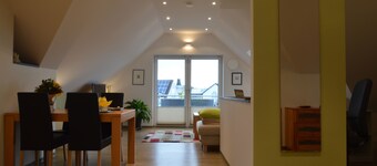 Attractive studio m. Balcon et propres e-bikes à Memmelsdorf près de Bamberg