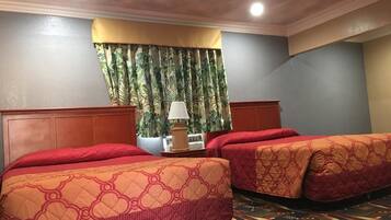 Desk, free WiFi, bed sheets