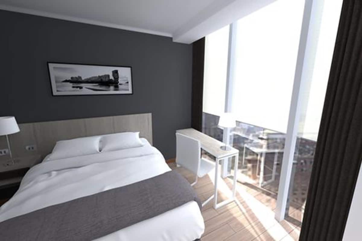 In-room safe, desk, laptop workspace, blackout curtains