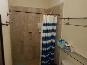 Standard-Apartment, 1 Schlafzimmer, Küche, Meerblick | Badezimmer | Dusche