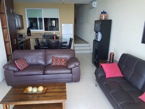 Standard Condo, 1 King Bed with Sofa bed, Kitchen, Ocean View | Living area - Vista Encantada 407 (Tepic)