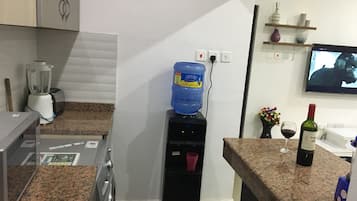 Apartemen Klasik, 1 kamar tidur | Dapur pribadi | Lemari es, microwave, ketel listrik, dan pemanggang roti