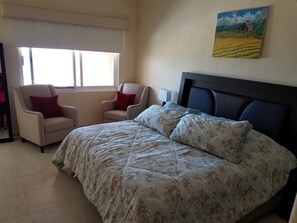 Appart'hôtel Panoramique, 1 très grand lit, terrasse, vue océan