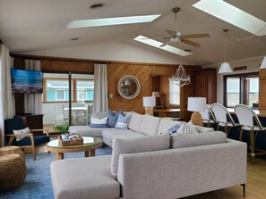 Smart TV, DVD player, books, streaming services