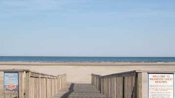Beach nearby, sun loungers