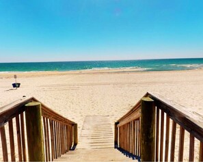 On the beach, beach towels