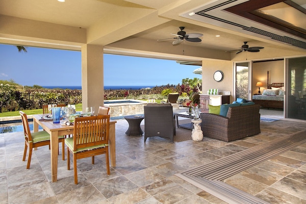 Lanai view and outdoor dining area