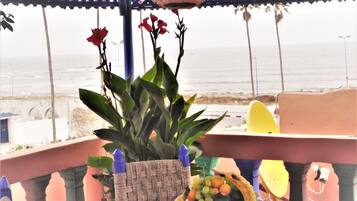 City-House, 2 Schlafzimmer, Terrasse, Meerseite | Strand-/Meerblick