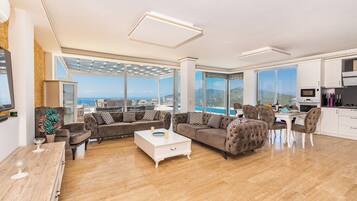 Flat-screen TV, ping pong