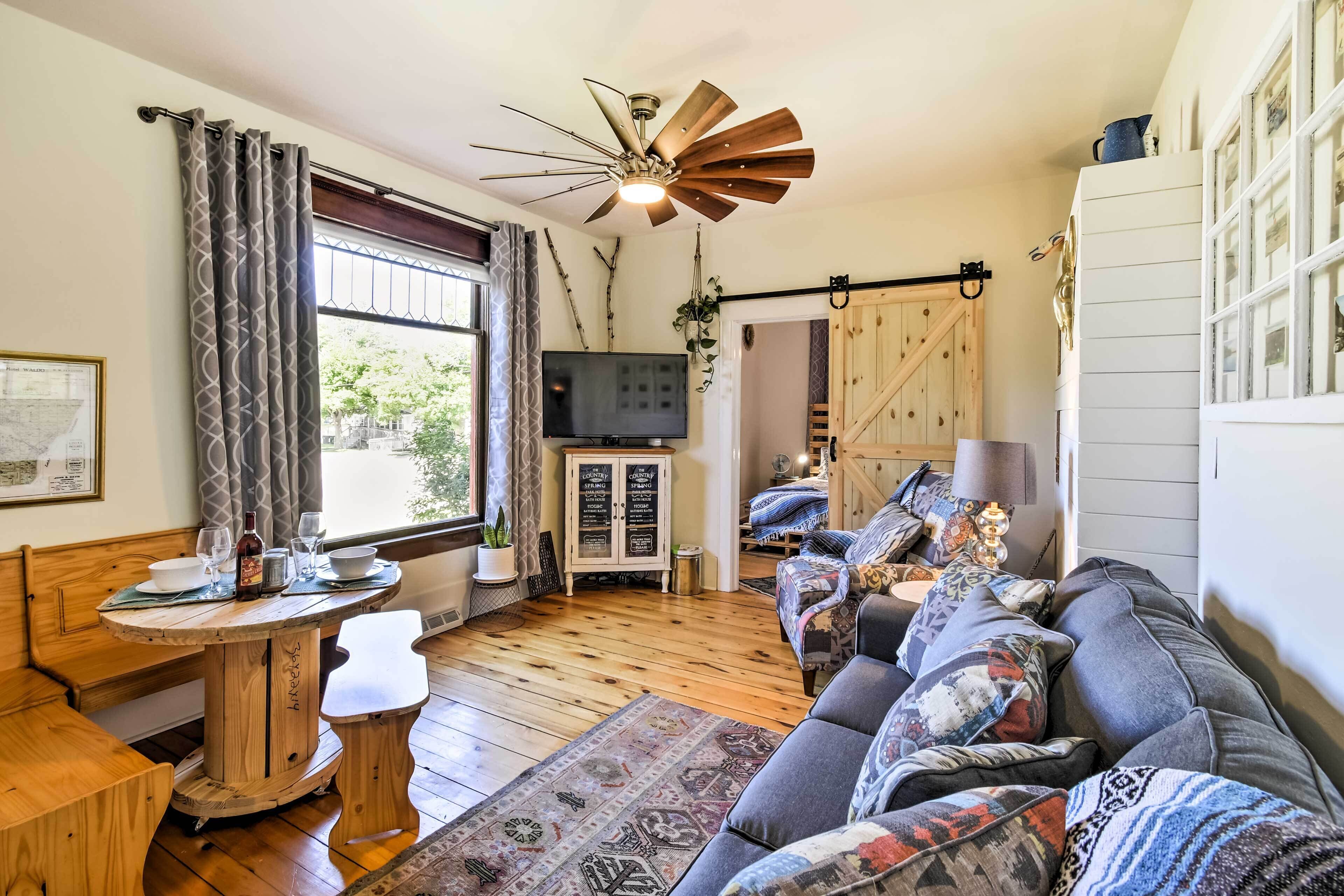 TV, fireplace, DVD player