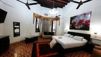 Honeymoon Room, 1 King Bed with Sofa bed, Hot Tub, Ground Floor | 1 bedroom, blackout curtains, free WiFi, bed sheets
