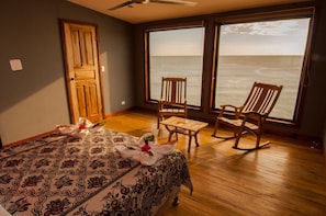 Cabane Confort, plusieurs lits, vue océan
