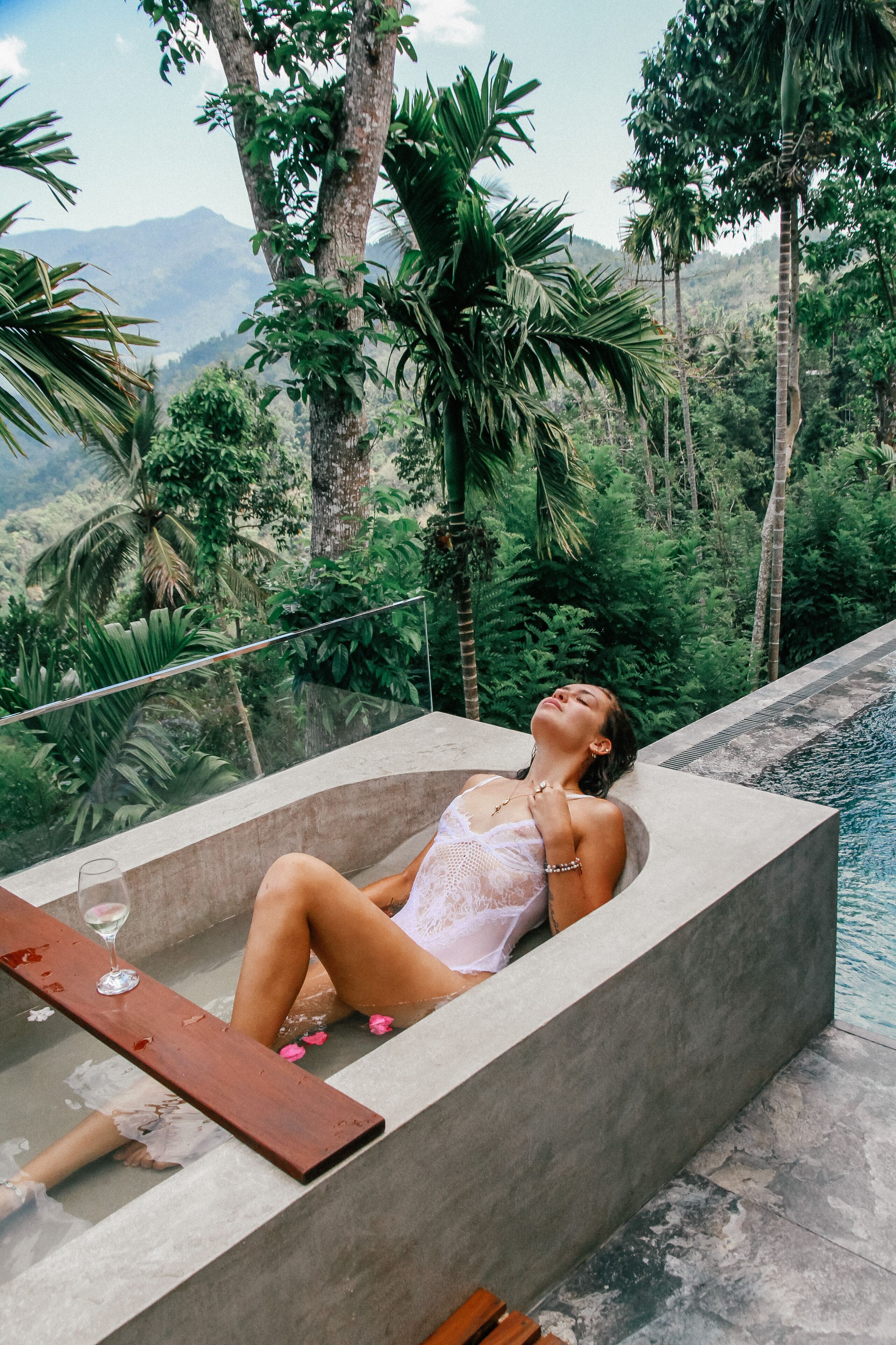 Sky Tented Villa | Bathroom | Designer toiletries, hair dryer, bathrobes, slippers