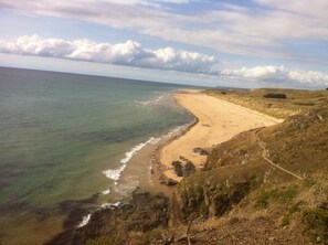 Playa en los alrededores y camastros 