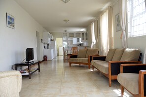 Smart TV, DVD player, books - Spacious cool and breezy Apartments with a captured ocean view and the country (Saint Philip)
