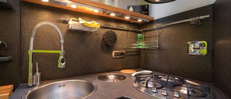 Fridge, oven, stovetop, dishwasher