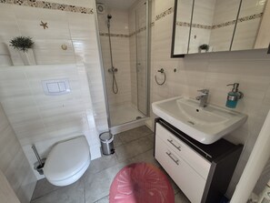 Douche, séchoir à cheveux