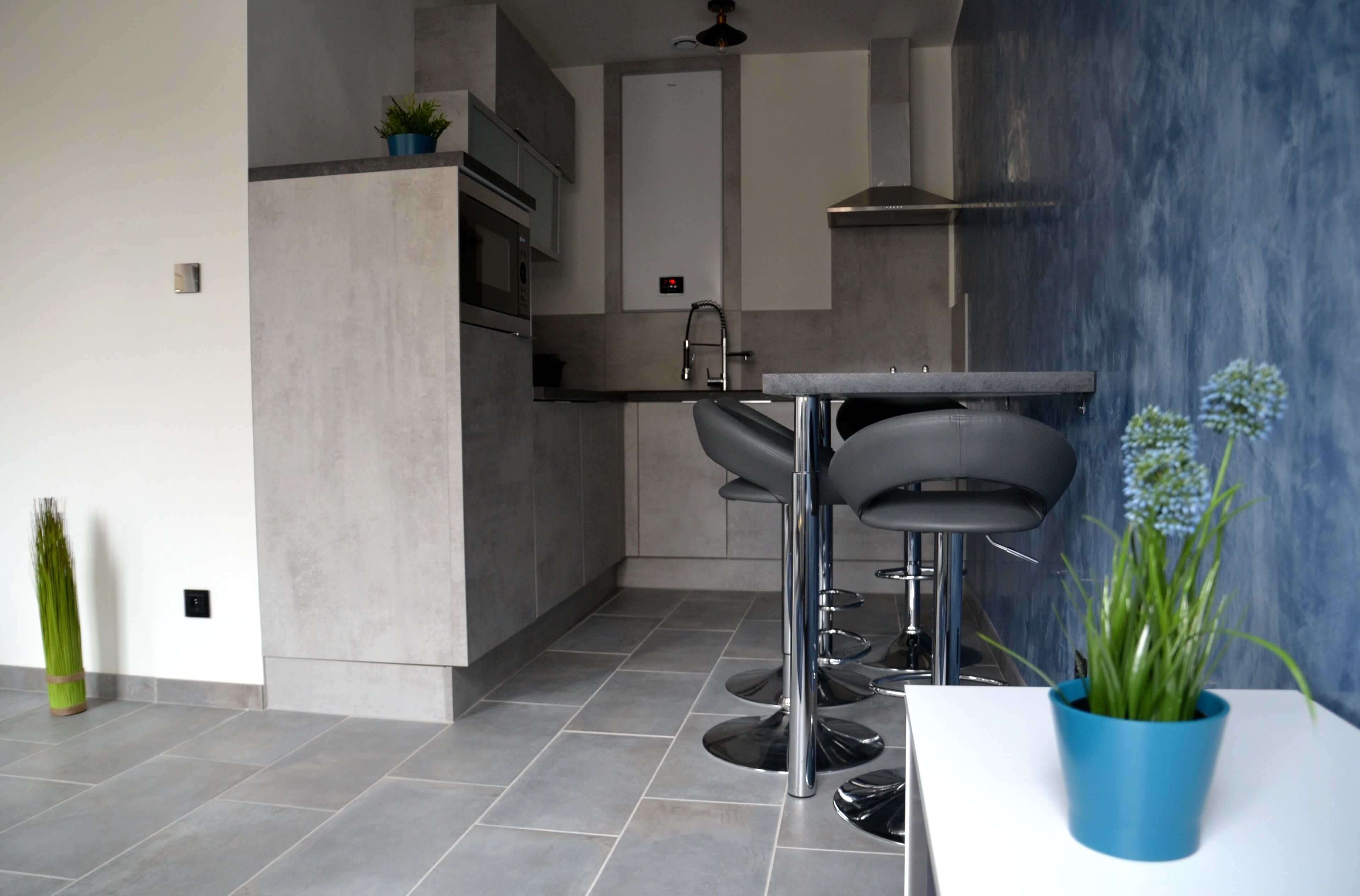 Réfrigérateur, micro-ondes, lave-vaisselle, cafetière/bouilloire