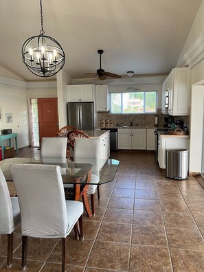 Fridge, microwave, oven, stovetop -  Villa Amerigo LUXURY 2 King BR Villa with Generator Cruz Bay (Cruz Bay)