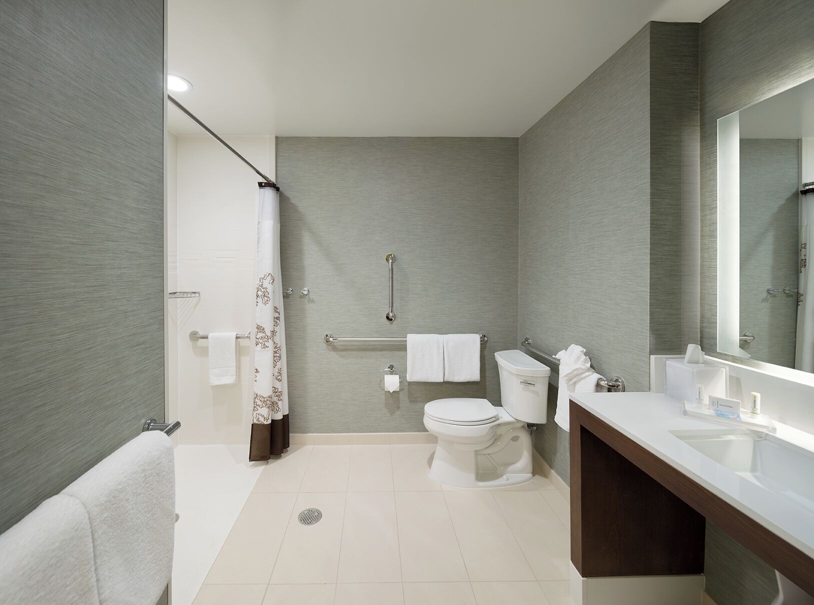 free toiletries, hair dryer, towels