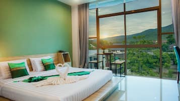 Mountain View | Màn/rèm cản sáng, truy cập Internet không dây miễn phí, bộ trải giường