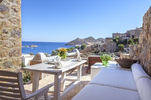 Ferienhaus, 1 Schlafzimmer, Meerblick (Niky) | Balkon