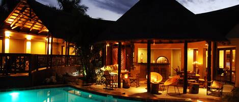 2 outdoor pools, pool umbrellas, sun loungers