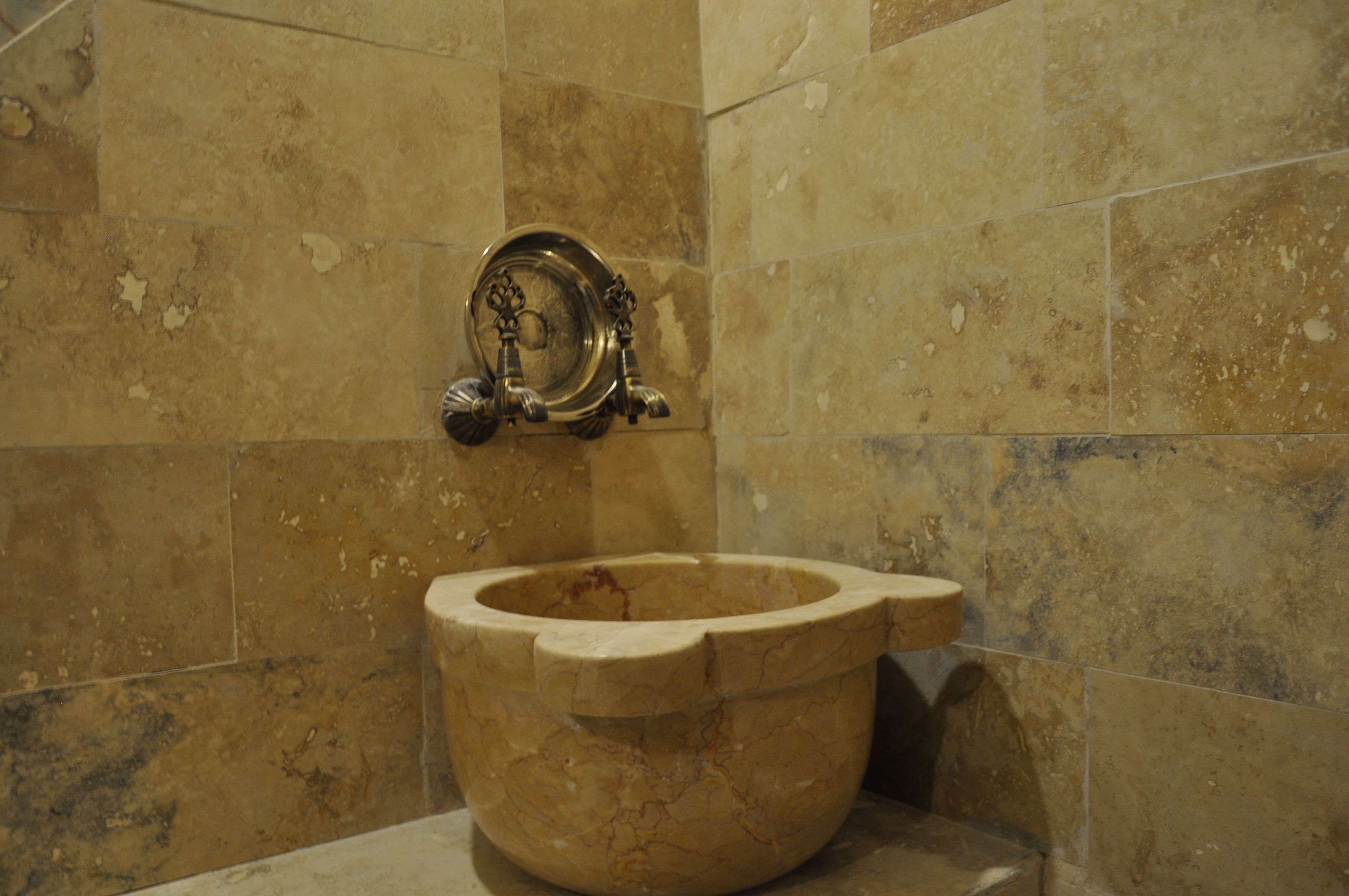 deluxe suite | bathroom | designer toiletries, hair dryer, slippers, bidet