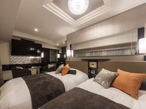 Deluxe Twin Room, 2 Bedrooms, Non Smoking | Premium bedding, down duvets, desk, laptop workspace - APA Hotel Asakusa Ekimae (Tokyo)