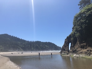 En la playa 