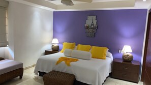 Appart'hôtel Sénior, 3 chambres, vue océan | Literie de qualité supérieure, coffres-forts dans les chambres