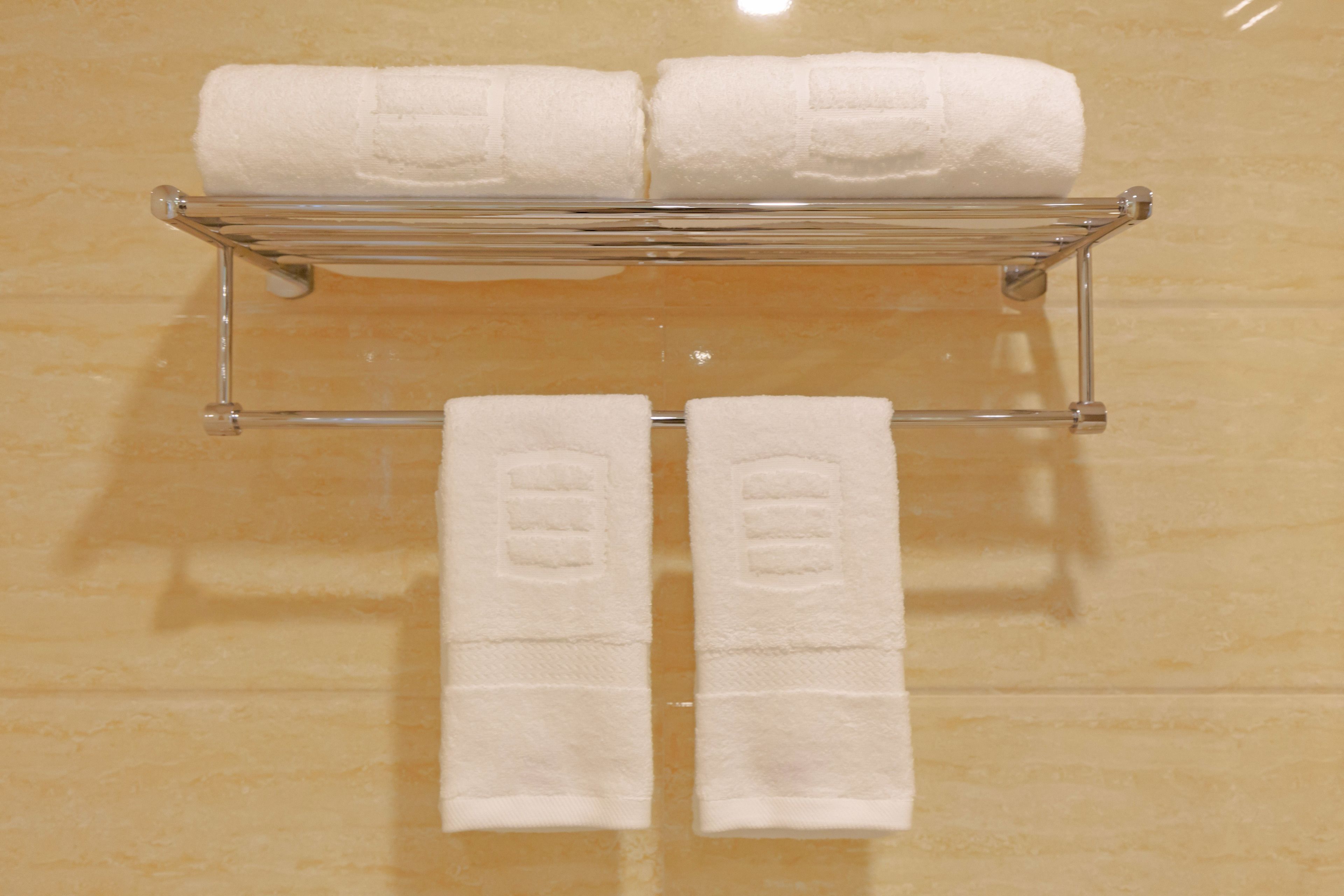 free toiletries, hair dryer, slippers, towels