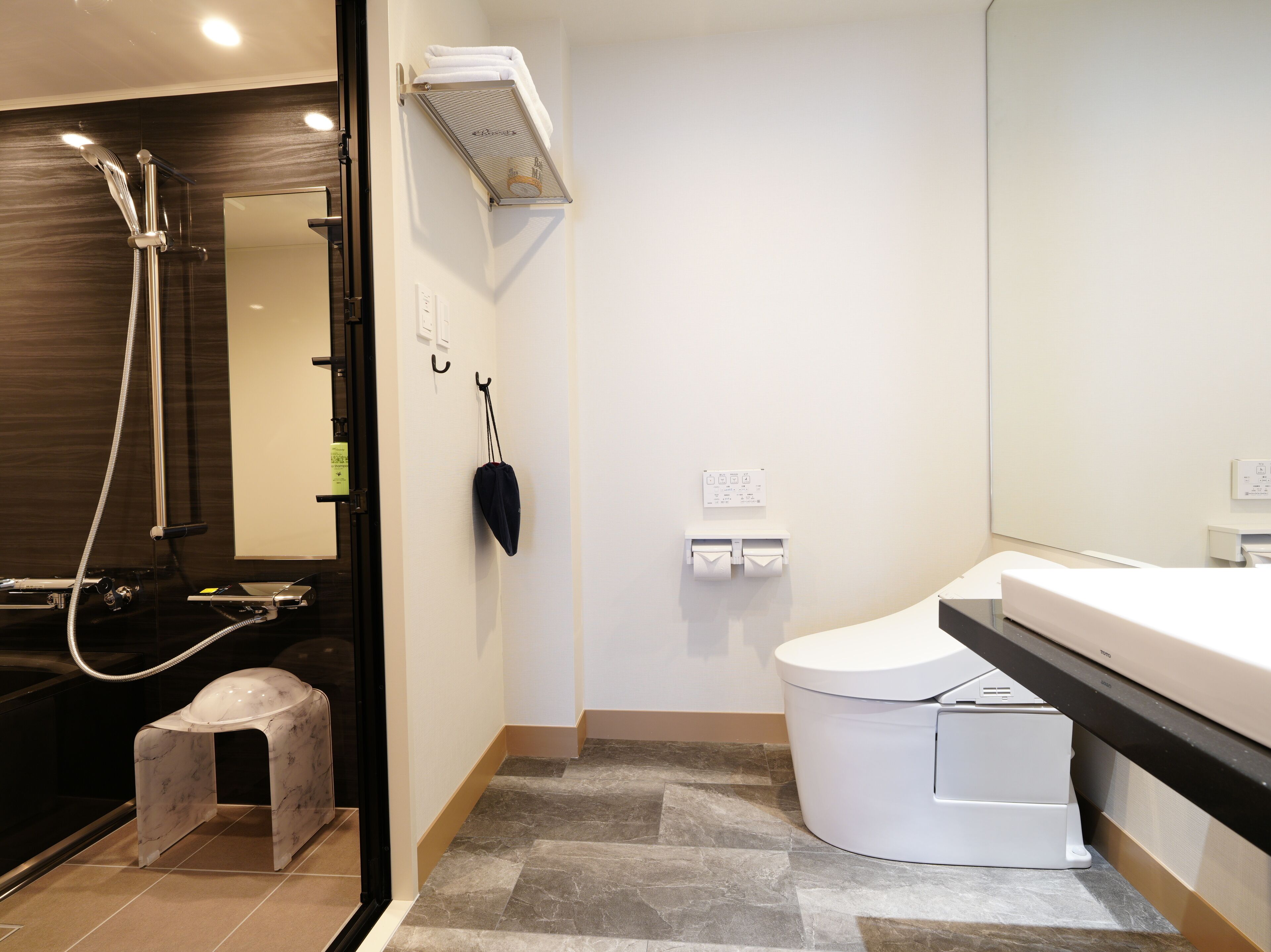 superior twin room, non smoking | bathroom | free toiletries, hair dryer, slippers, electronic bidet