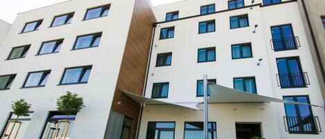 Façana frontal de l'allotjament