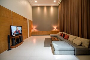 3-Bedroom Villa with Private Pool | Living area | Flat-screen TV