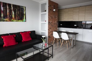 Leilighet – superior, 1 soverom | Eget kjøkken | Kjøleskap, mikrobølgeovn, ovn og kokeplater