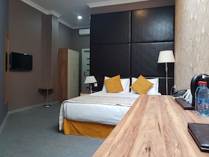 Economy Double Room | 1 bedroom, in-room safe, desk, blackout drapes - Square Inn (Baku)