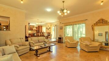 Een smart-tv, een open haard, videogames en een dvd-speler