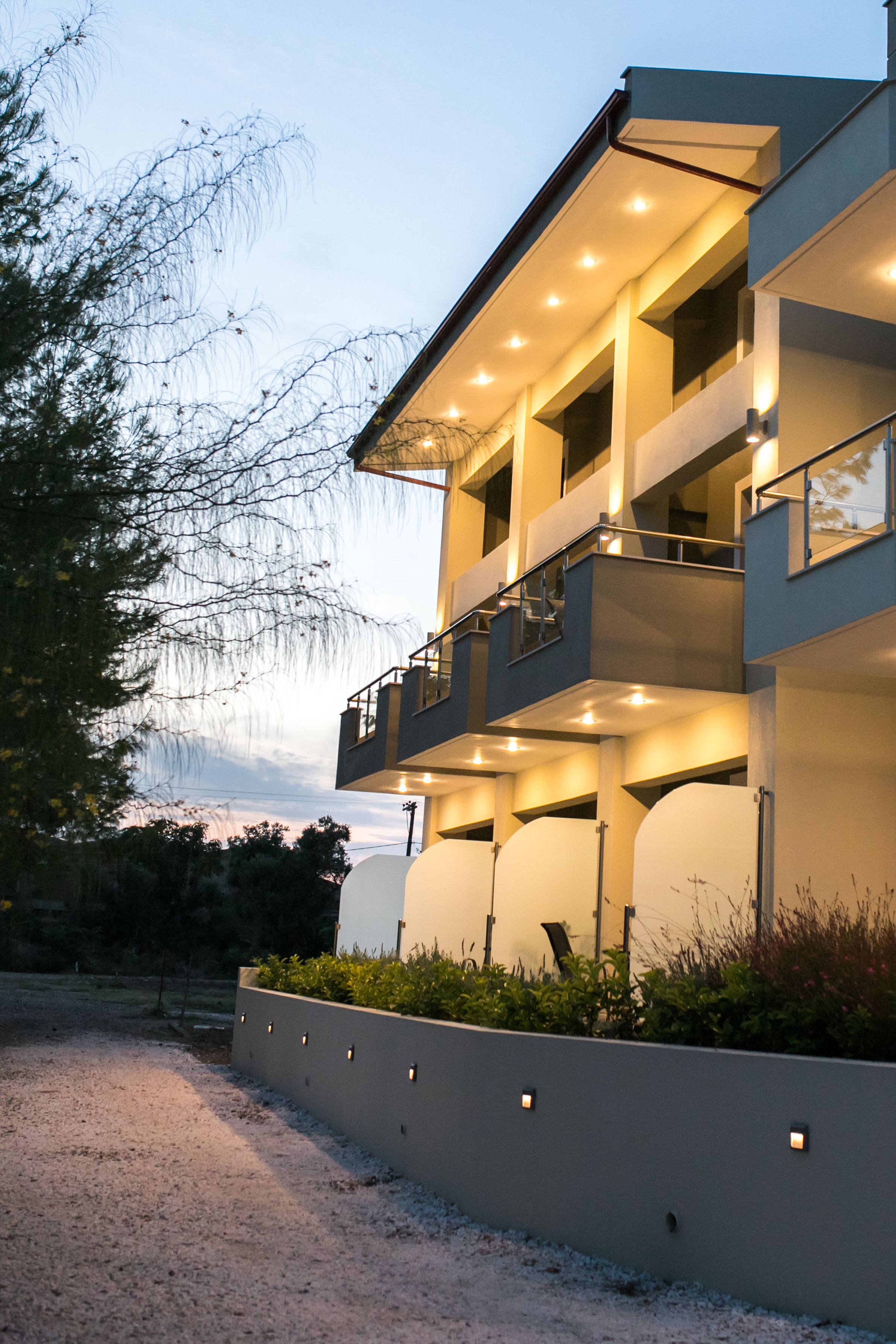 Front of property – evening/night