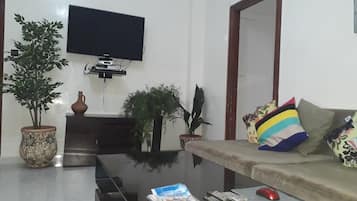 City Apartment, 2 Bedrooms | Living area | Flat-screen TV, DVD player