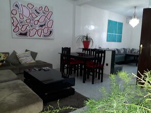City Apartment, 2 Bedrooms | Living area | Flat-screen TV, DVD player - Train station apartment Casa Voyageur (Casablanca)