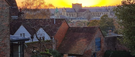 Vue sur la ville depuis lâhĂ©bergement